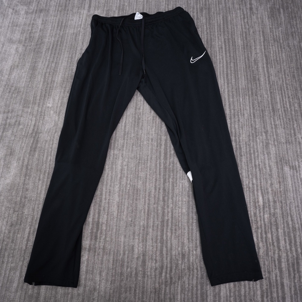 Nike Track Pants Mens XL Black Excellent Dri-FIT Ankle Zip Athletic Trousers